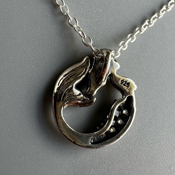 Sterling Silver CZ Mermaid Necklace - Picture 5 of 9